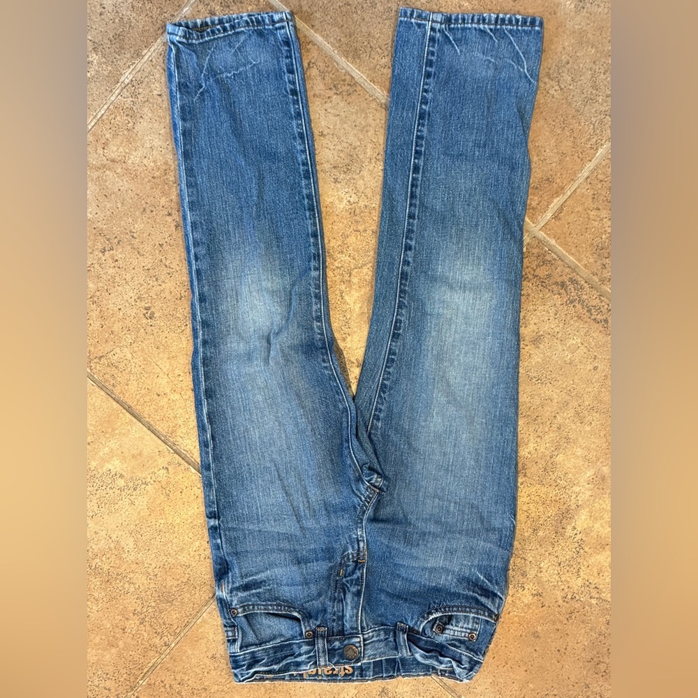 J.Crew crew cuts denim jeans and White linen button up